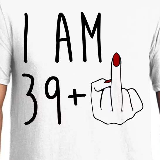 I Am 39 Plus Middle Finger Funny 40th Birthday Pajama Set