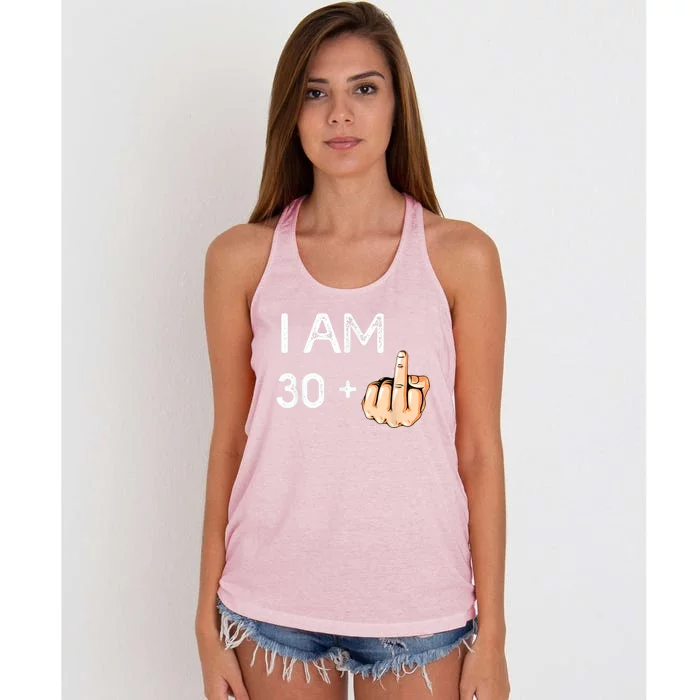 I Am 30 Plus 1 Funny 31st Birthday Gift Born In 1988 Women's Knotted Racerback Tank