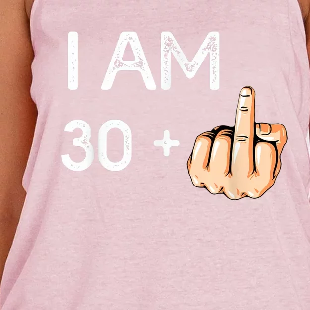 I Am 30 Plus 1 Funny 31st Birthday Gift Born In 1988 Women's Knotted Racerback Tank