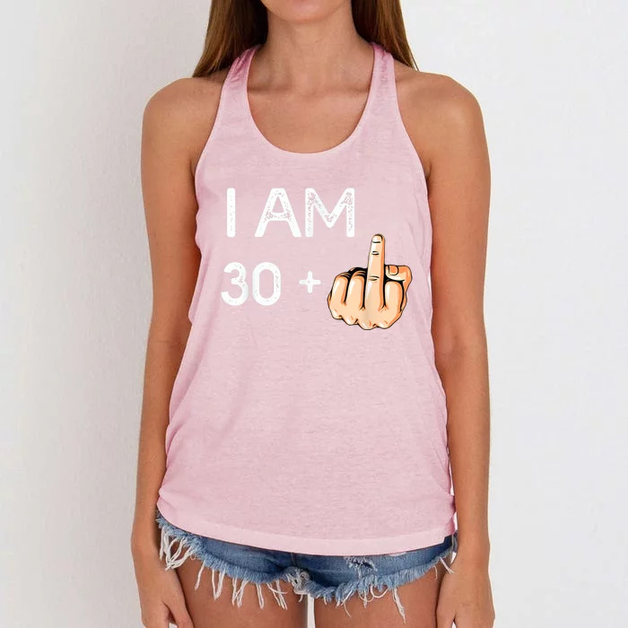 I Am 30 Plus 1 Funny 31st Birthday Gift Born In 1988 Women's Knotted Racerback Tank