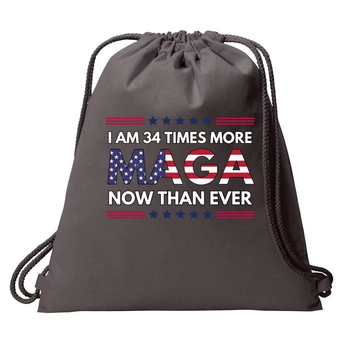 I Am 34 Times More Maga Now Than Ever Drawstring Bag