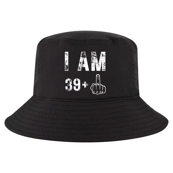 I Am 39 Plus Middle Finger 40th Birthday Gift Cool Comfort Performance Bucket Hat