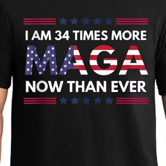 I Am 34 Times More Maga Now Than Ever | Trump Supporters Pajama Set