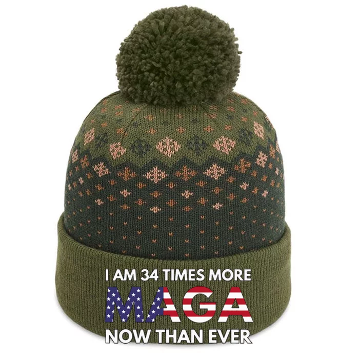 I Am 34 Times More Maga Now Than Ever Support Trump The Baniff Cuffed Pom Beanie