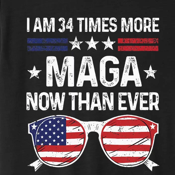 I Am 34 Times More Maga Now Than Ever ChromaSoft Performance T-Shirt