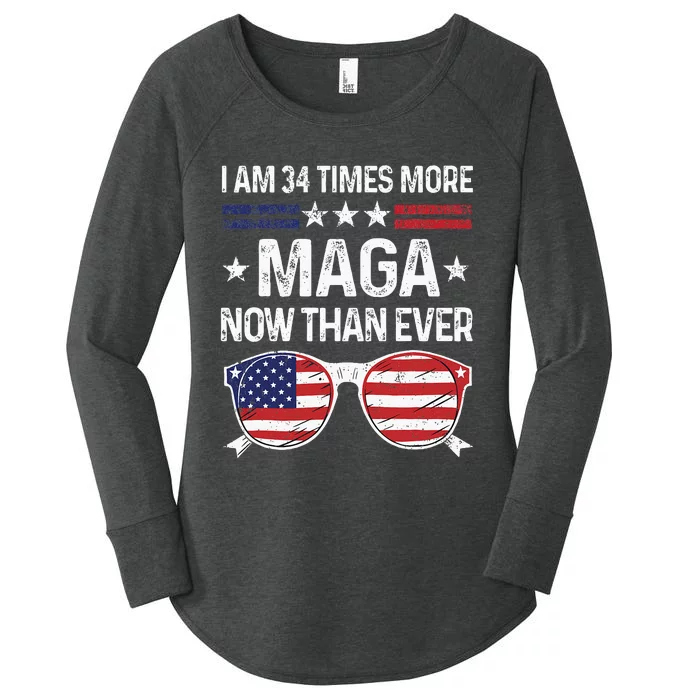 I Am 34 Times More Maga Now Than Ever Women's Perfect Tri Tunic Long Sleeve Shirt