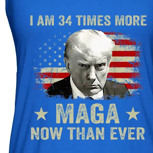 I Am 34 Times More Maga Now Than Ever Trump Ladies Essential Flowy Tank