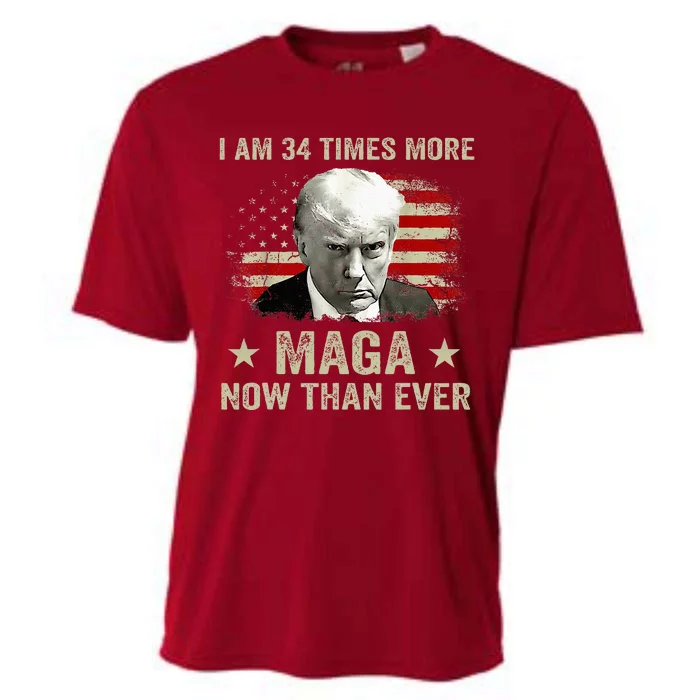 I Am 34 Times More Maga Now Than Ever Trump Cooling Performance Crew T-Shirt