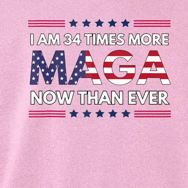 I Am 34 Times More Maga Now Than Ever Trump Supporters Toddler Hoodie