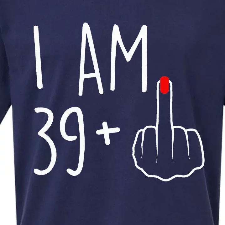 I Am 39 Plus 1 Middle Finger For A 40th Birthday Sueded Cloud Jersey T-Shirt