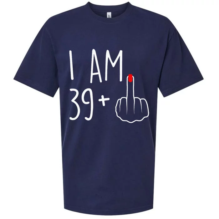 I Am 39 Plus 1 Middle Finger For A 40th Birthday Sueded Cloud Jersey T-Shirt