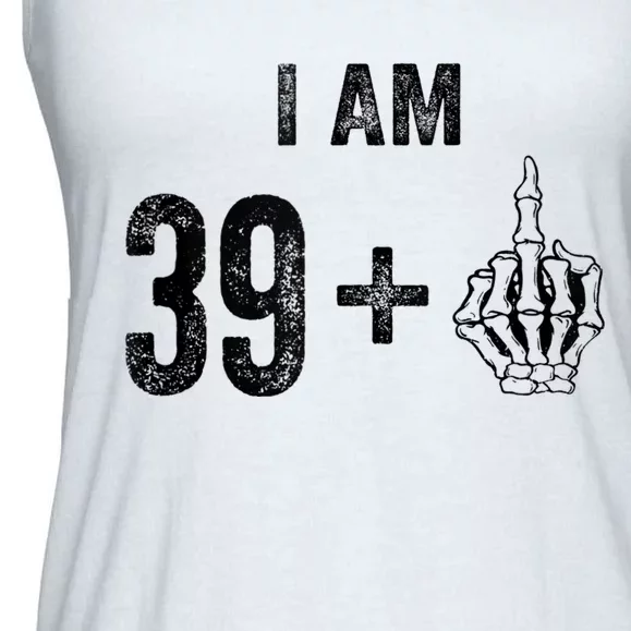 I Am 39 Plus 1 Middle Finger For A 40th Birthday For Ladies Essential Flowy Tank