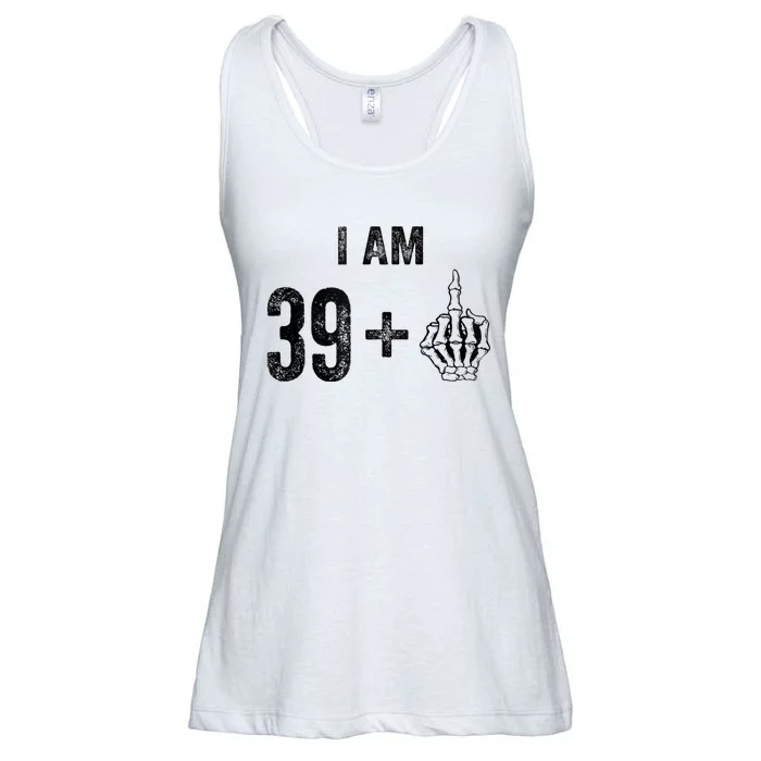 I Am 39 Plus 1 Middle Finger For A 40th Birthday For Ladies Essential Flowy Tank