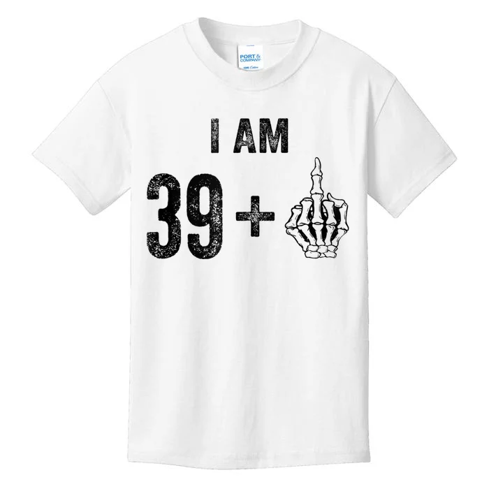 I Am 39 Plus 1 Middle Finger For A 40th Birthday For Kids T-Shirt