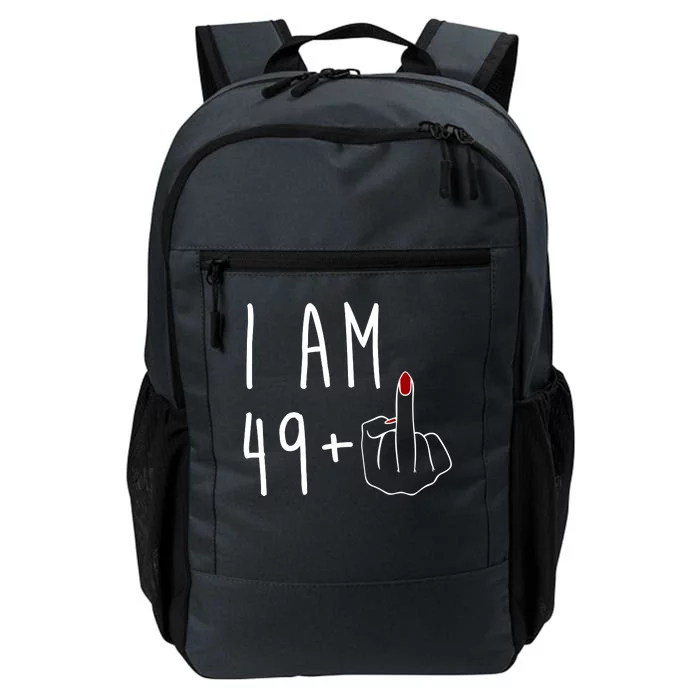 I Am 49 Plus Middle Finger Funny 50th Birthday Daily Commute Backpack