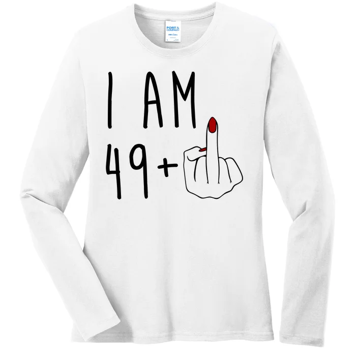 I Am 49 Plus Middle Finger Funny 50th Birthday T-Shirt