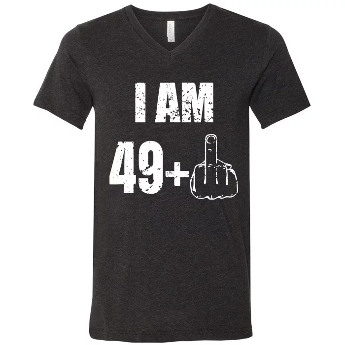 I Am 50 49 Plus One Funny 50th Birthday 1967 V-Neck T-Shirt