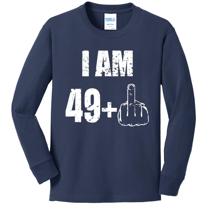 I Am 50 49 Plus One Funny 50th Birthday 1967 Kids Long Sleeve Shirt