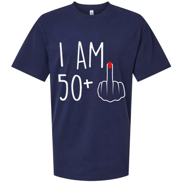 I Am 50 Plus 1 Middle Finger For A 51st Birthday Sueded Cloud Jersey T-Shirt