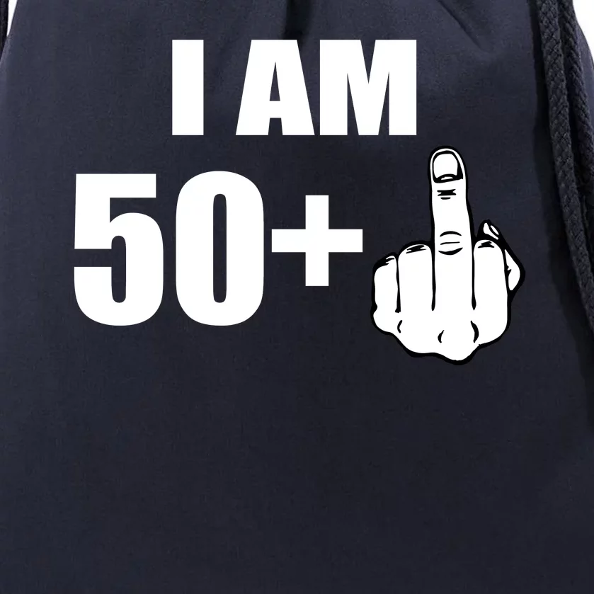 I Am 51 Middle Finger Funny 51st Birthday Drawstring Bag