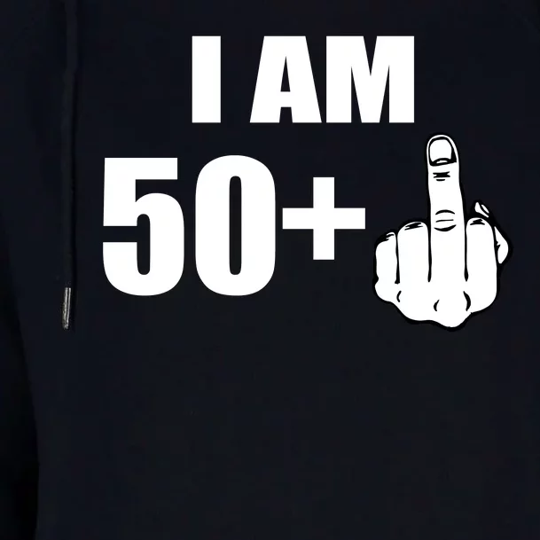 I Am 51 Middle Finger Funny 51st Birthday Womens Funnel Neck Pullover Hood