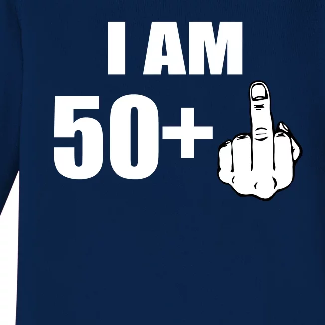 I Am 51 Middle Finger Funny 51st Birthday Baby Long Sleeve Bodysuit