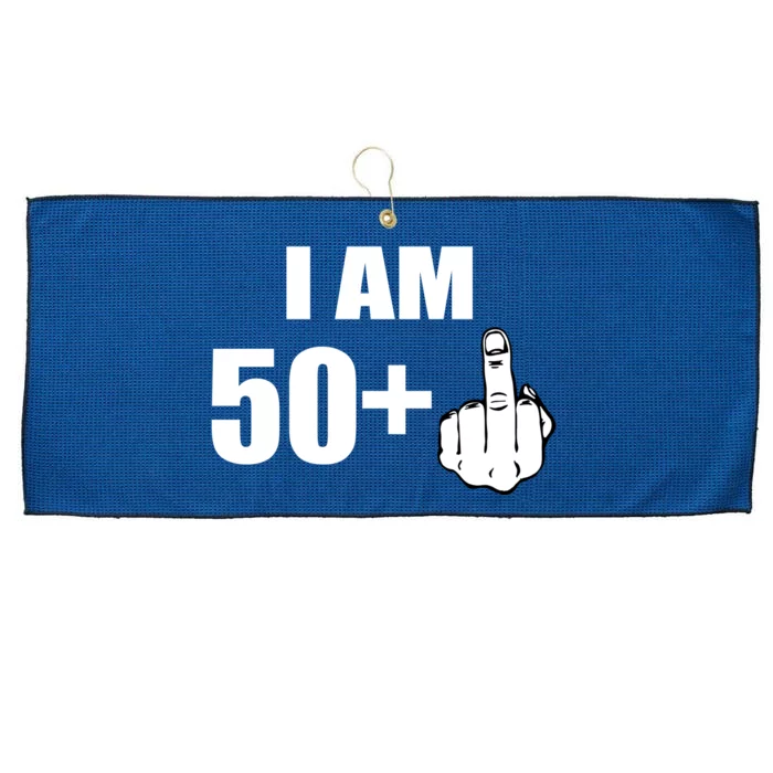 I Am 51 Middle Finger Funny 51st Birthday Large Microfiber Waffle Golf Towel