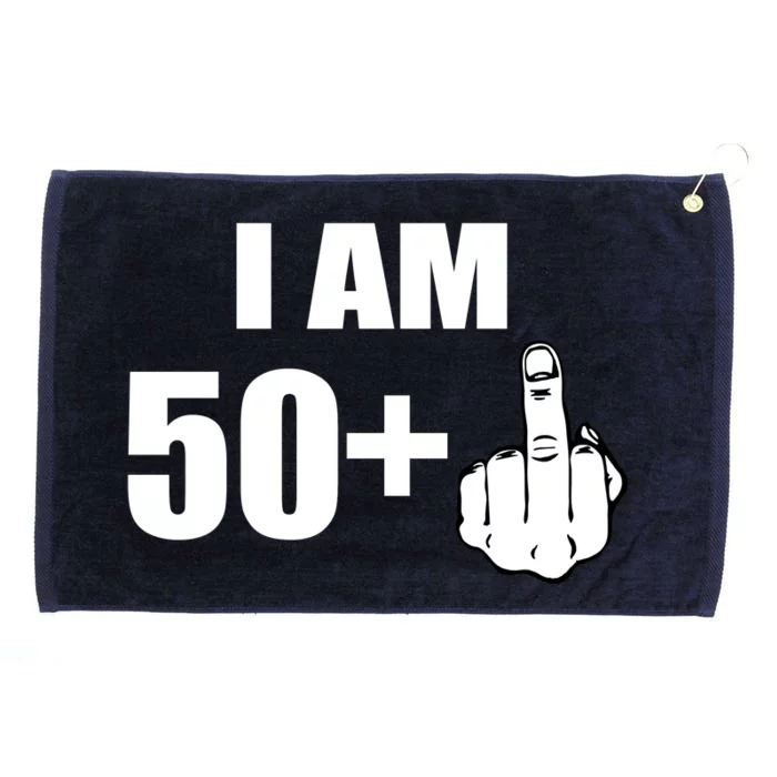 I Am 51 Middle Finger Funny 51st Birthday Grommeted Golf Towel