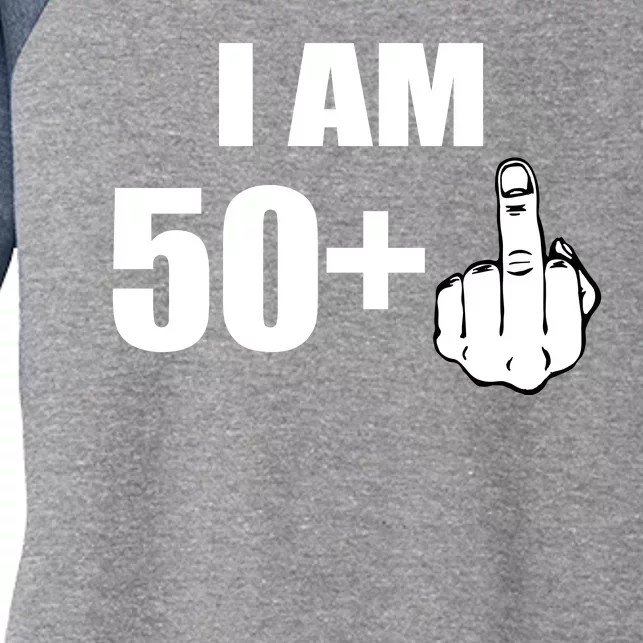 I Am 51 Middle Finger Funny 51st Birthday Women's Tri-Blend 3/4-Sleeve Raglan Shirt