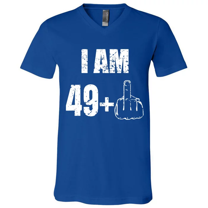 I Am 50, 49 Plus One Funny 50th Birthday 1967 V-Neck T-Shirt