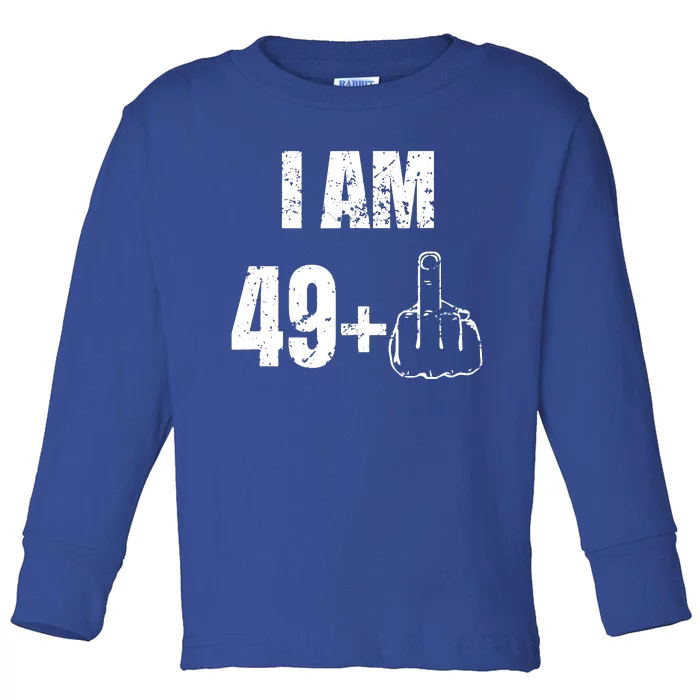 I Am 50, 49 Plus One Funny 50th Birthday 1967 Toddler Long Sleeve Shirt