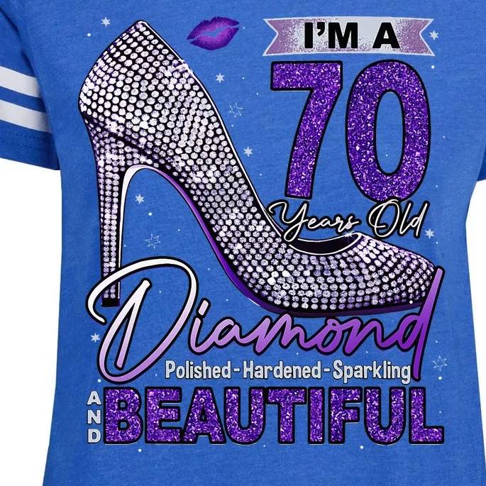 IM A 70 Years Old Diamond 70 And Fabulous Birthday Enza Ladies Jersey Football T-Shirt