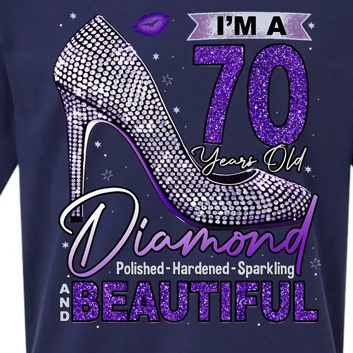 IM A 70 Years Old Diamond 70 And Fabulous Birthday Sueded Cloud Jersey T-Shirt