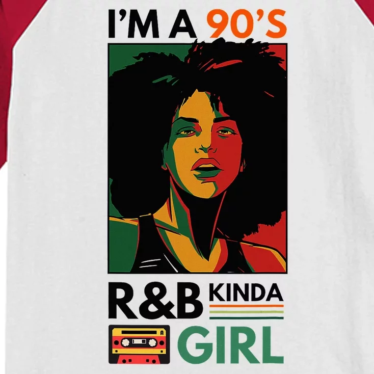 IM A 90S R&B Kinda Girl Kids Colorblock Raglan Jersey