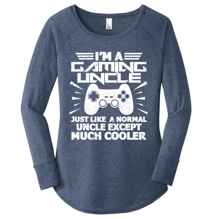 I Am A Gaming Uncle Funny Video Gamer Gift Meaningful Gift Women's Perfect Tri Tunic Long Sleeve Shirt