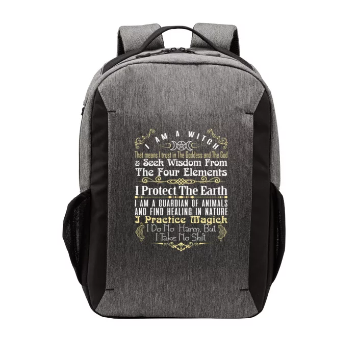 I Am A Witch Wiccan/Pagan Funny Gift Vector Backpack