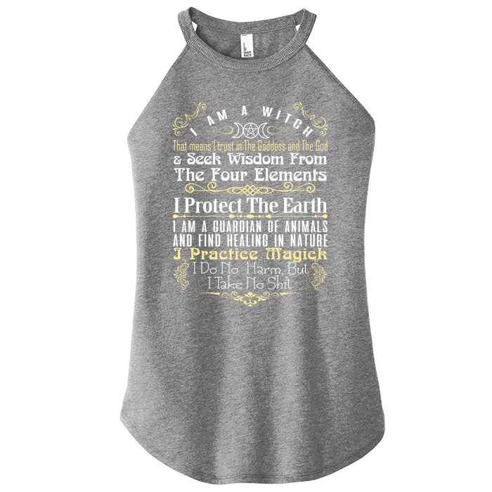 I Am A Witch Wiccan/Pagan Funny Gift Women’s Perfect Tri Rocker Tank