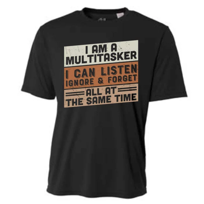 I Am A Multitasker Funny Vintage Great Gift Cooling Performance Crew T-Shirt