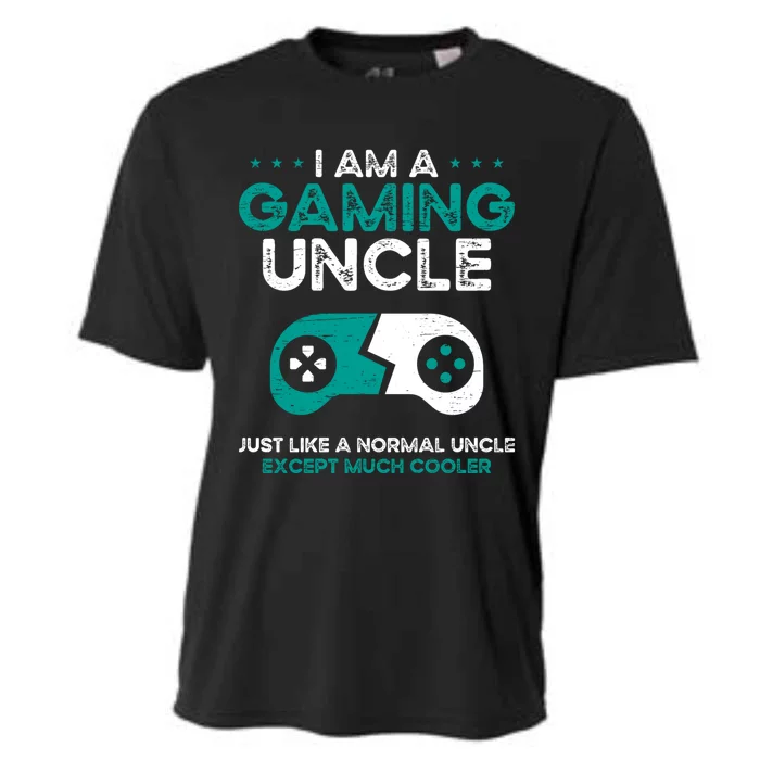 I Am A Gaming Uncle Gamer Console Gaming Gift Cooling Performance Crew T-Shirt