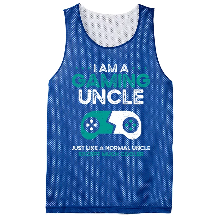 I Am A Gaming Uncle Gamer Console Gaming Gift Mesh Reversible Basketball Jersey Tank