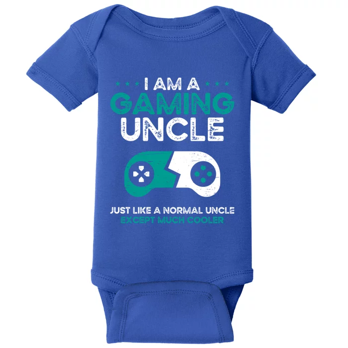 I Am A Gaming Uncle Gamer Console Gaming Gift Baby Bodysuit