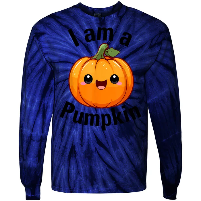 I Am A Pumpkin With Cute Little Pumpkin Tie-Dye Long Sleeve Shirt