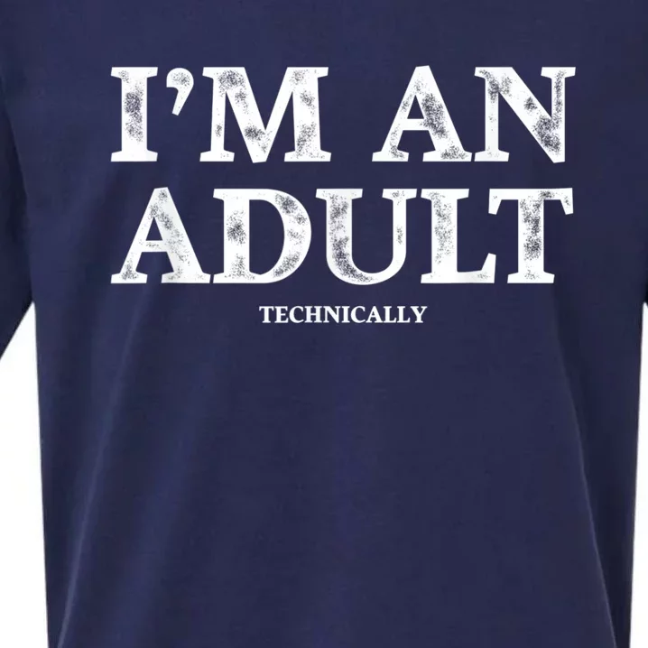 I'm An Adult Technically Funny 18th Birthday Gift Sueded Cloud Jersey T-Shirt