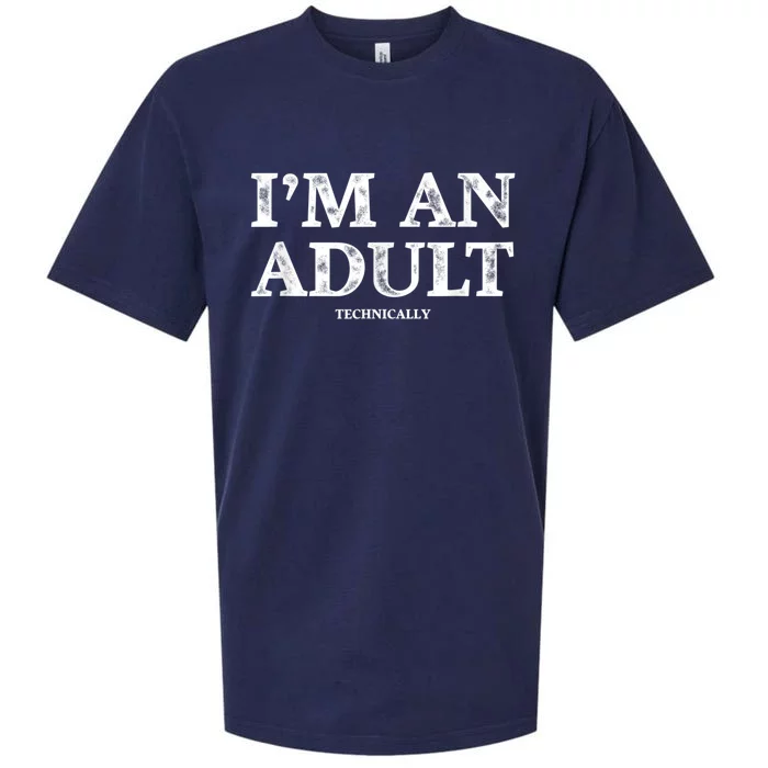 I'm An Adult Technically Funny 18th Birthday Gift Sueded Cloud Jersey T-Shirt