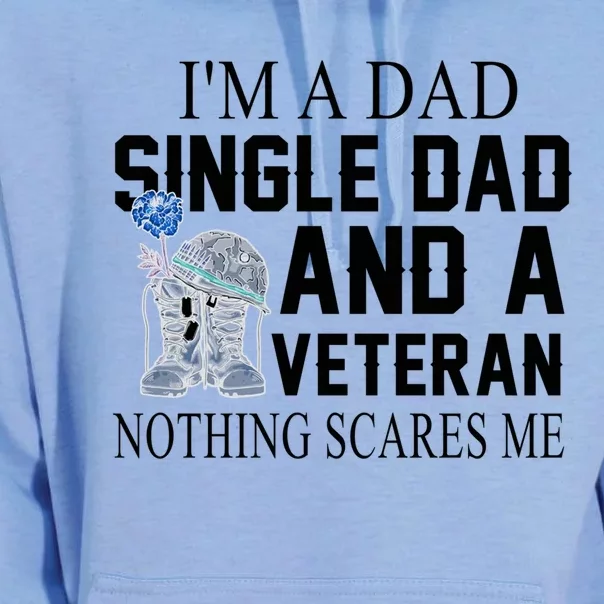 I Am A Dad Single Dad And A Veteran Patriotic Great Gift Unisex Surf Hoodie