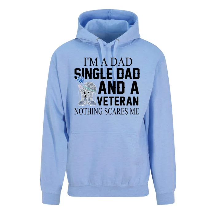 I Am A Dad Single Dad And A Veteran Patriotic Great Gift Unisex Surf Hoodie