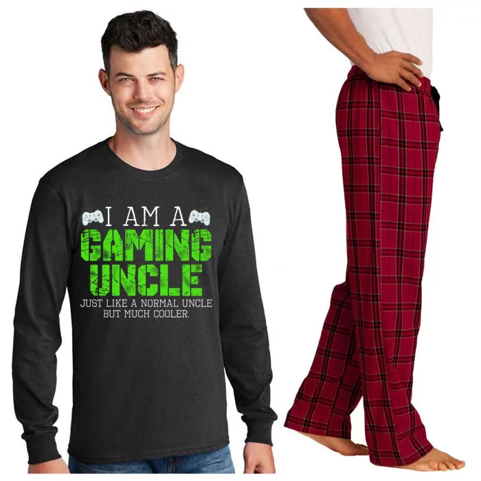 I Am A Gaming Uncle Video Gamer Funny Gift Video Game Uncle Gift Long Sleeve Pajama Set