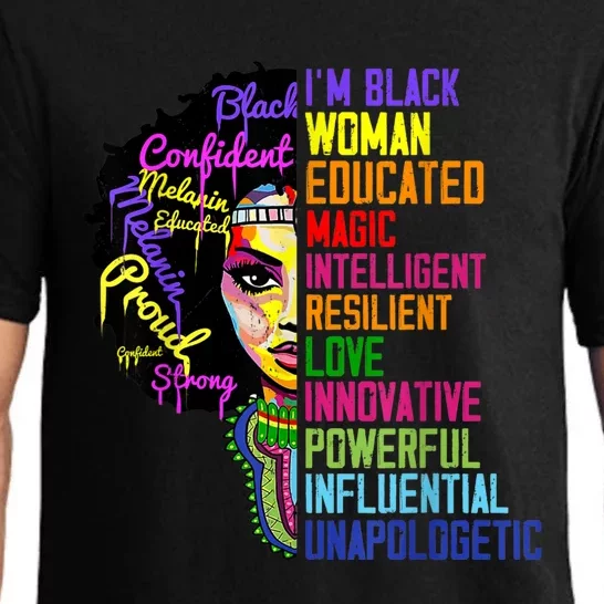 I Am A Black Woman Black Girl Magic Black History Month Afro Pajama Set