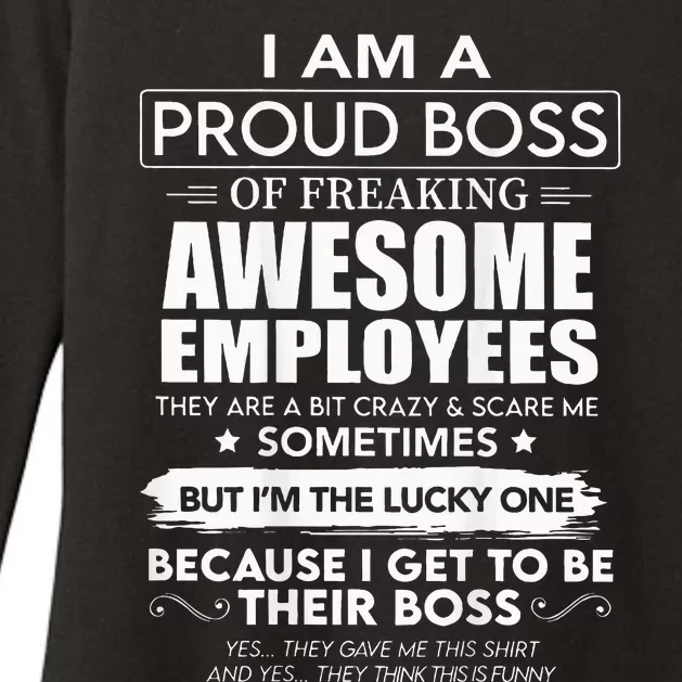 I Am A Proud Boss Of Freaking Awesome Employees Womens CVC Long Sleeve Shirt