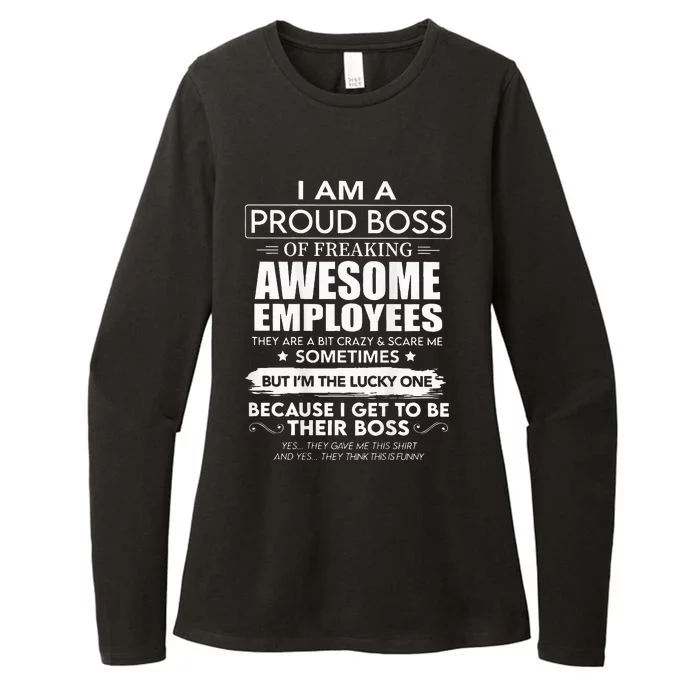 I Am A Proud Boss Of Freaking Awesome Employees Womens CVC Long Sleeve Shirt